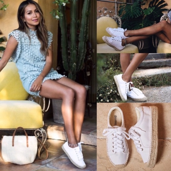 Soludos white espadrille platforms - Picture 3 of 6